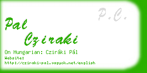 pal cziraki business card