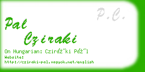 pal cziraki business card